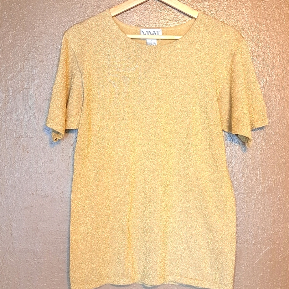 Gold Sweater Top